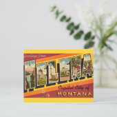 Vintage Helena MT Groet Briefkaart (Staand voorkant)