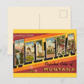 Vintage Helena MT Groet Briefkaart (Voorkant / Achterkant)