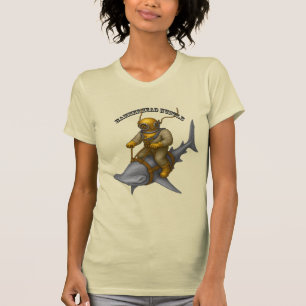 Vintage helmduiker rijdt op een hamerhaai URM T-shirt