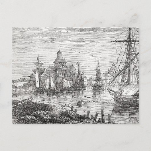 Vintage Helsinki Harbour Finland Briefkaart (Voorkant)