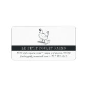 Vintage Hen | Boerderij land Etiket (Voorkant)