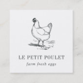 Vintage Hen | Boerderij land Vierkante Visitekaartje (Voorkant)