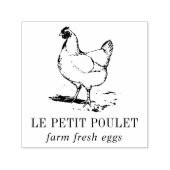 Vintage Hen | Boerderij land Zelfinktende Stempel (Design)