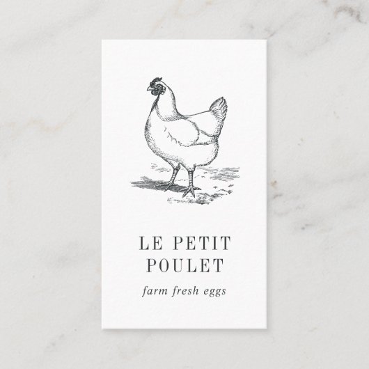 Vintage Hen | BOERDERIJ Visitekaartje (Voorkant)