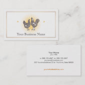 Vintage Hen en Rooster Boerderij Verse eieren Visitekaartje (Voorkant / Achterkant)