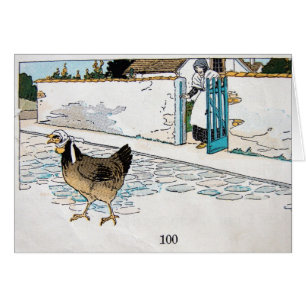 Vintage Hen in een Scarf