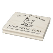 Vintage Hen | Naam en adres Boerderij land Rubberstempel (Stempel)