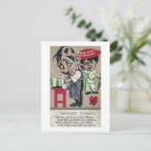 Vintage Hen Pecked Husband Briefkaart (Staand voorkant)