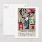 Vintage Hen Pecked Husband Briefkaart (Voorkant / Achterkant)
