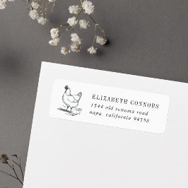 Vintage Hen | Retouradres Etiket