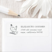 Vintage Hen | Retouradres Etiket (Insitu)