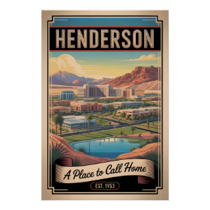 Vintage Henderson Nevada Retro Reisposter Perfect Poster