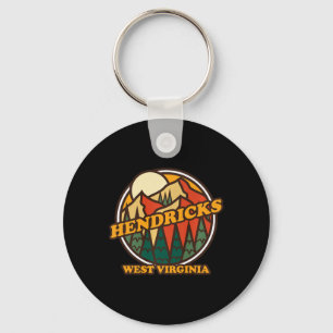 Vintage Hendricks West Virginia Berg Wandelen Zo Sleutelhanger