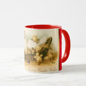 Vintage Henen en kippen Pasen Mok (Voorkant rechts)