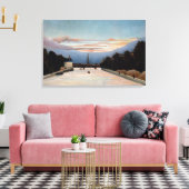 Vintage Henri Rousseau de Eiffeltoren Canvas Afdruk (Insitu (Woonkamer))