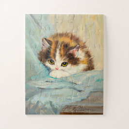 Vintage Henriëtte Ronner Knip Cute Kitten Painting Legpuzzel
