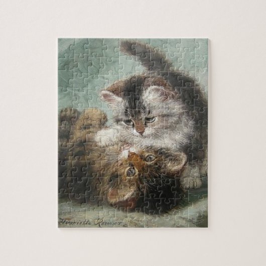 Vintage Henriëtte Ronner Knip's speelpenningen Legpuzzel (Verticaal)