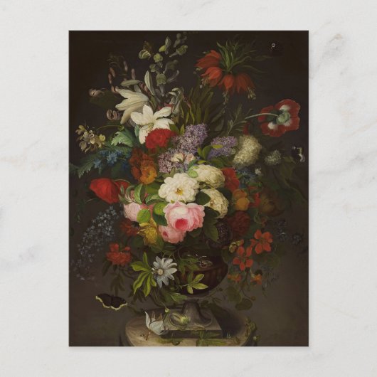 Vintage Henryka Beyer Flowers Briefkaart (Voorkant)