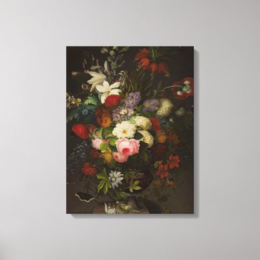 Vintage Henryka Beyer Flowers Canvas Afdruk (Voorkant)