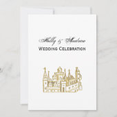 Vintage Heraldic Castle #2 Crest Faux Gold Kaart (Voorkant)