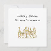 Vintage Heraldic Castle #2 Crest Faux Gold Kaart (Voorkant)