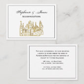 Vintage Heraldic Castle #2 Crest Faux Gold Visitekaartje (Voorkant / Achterkant)