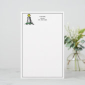 Vintage Heraldic Medieval Castle Emblem Crest Briefpapier (Staand voorkant)