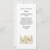 Vintage Heraldisch Kasteel #2 Wapen Faux Goud Kaart (Achterkant)