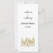 Vintage Heraldisch Kasteel #2 Wapen Faux Goud Kaart (Voorkant)