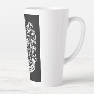 Vintage Heraldisch Wapen met Rozen – Tot het Einde Latte Mok