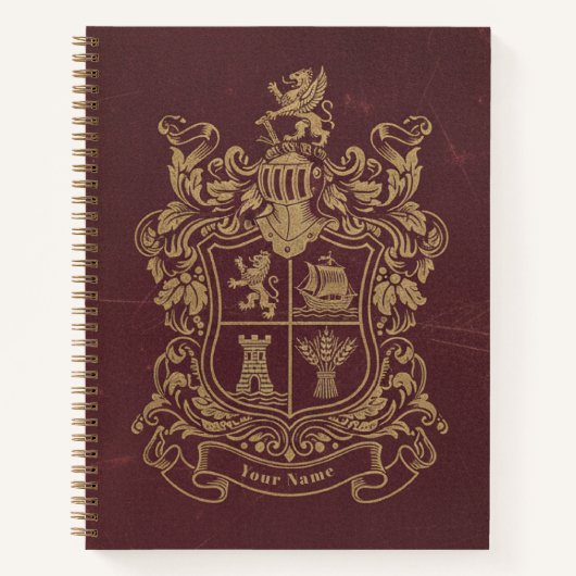 Vintage Heraldisch Wapen & Schild Journal Notitieboek (Voorkant)