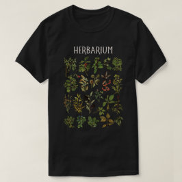 Vintage Herbarium Groene Plantenkaart  T-shirt