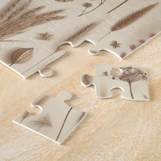 Vintage Herbarium Pressed Flower Botanical Puzzle Legpuzzel