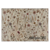 Vintage Herbarium Pressed Flower Botanical Snijplank (Voorkant)