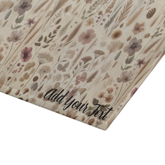 Vintage Herbarium Pressed Flower Botanical Snijplank (Hoek)