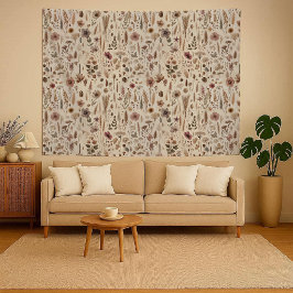 Vintage Herbarium Pressed Flower Botanical Wandkleed