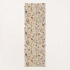 Vintage Herbarium Pressed Flower Botanical Yoga Yogamat