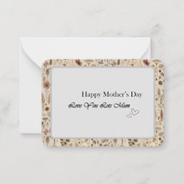 Vintage Herbarium Pressed Flower Flat Note Card Notitiekaartje