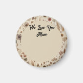 Vintage Herbarium Pressed Flower Magnet (Voorkant)