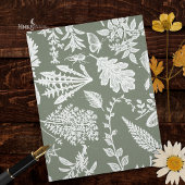 Vintage Herbarium Saliegroen Aangepaste Titelpagin
