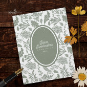 Vintage Herbarium Saliegroen Aangepaste Titelpagin