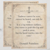 Vintage Herdenkings Sympathie - Antiek (Voorkant / Achterkant)