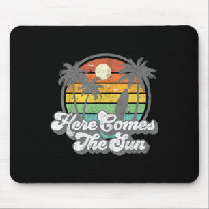 Vintage Here Comes The Sun Strand Surfen Retro 70s Muismat