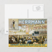 Vintage Herermann het Grote Meren Poster Briefkaart (Voorkant / Achterkant)