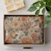 Vintage Herfst Bloemendecoupage Paddenstoelen Tissuepapier (Geschenk)