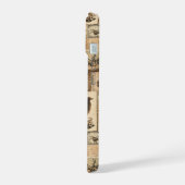 Vintage herfst collagepatroon | Rustieke ephemera iPhone 15 Case (Linkerkant)