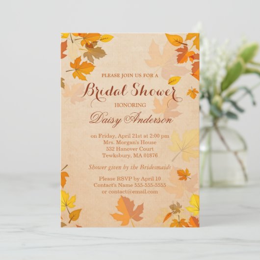 Vintage herfst leder Vrijgezellenfeest Kaart (Staand voorkant)