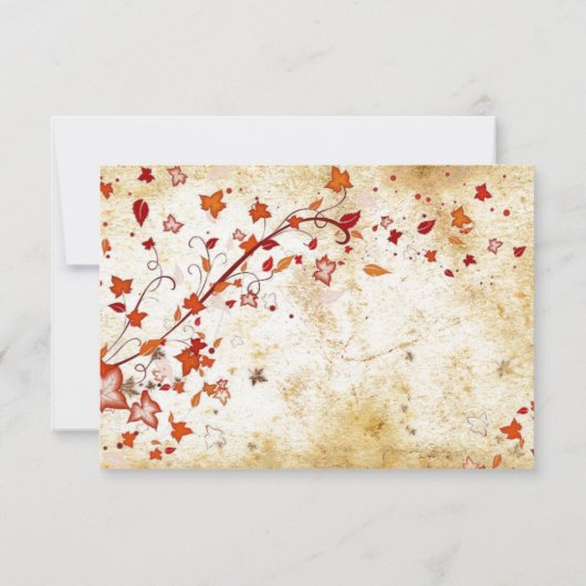 Vintage Herfst RSVP (Achterkant)