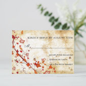 Vintage Herfst RSVP Kaartje (Staand voorkant)