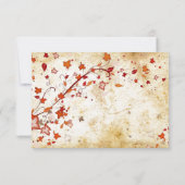 Vintage Herfst RSVP Kaartje (Achterkant)